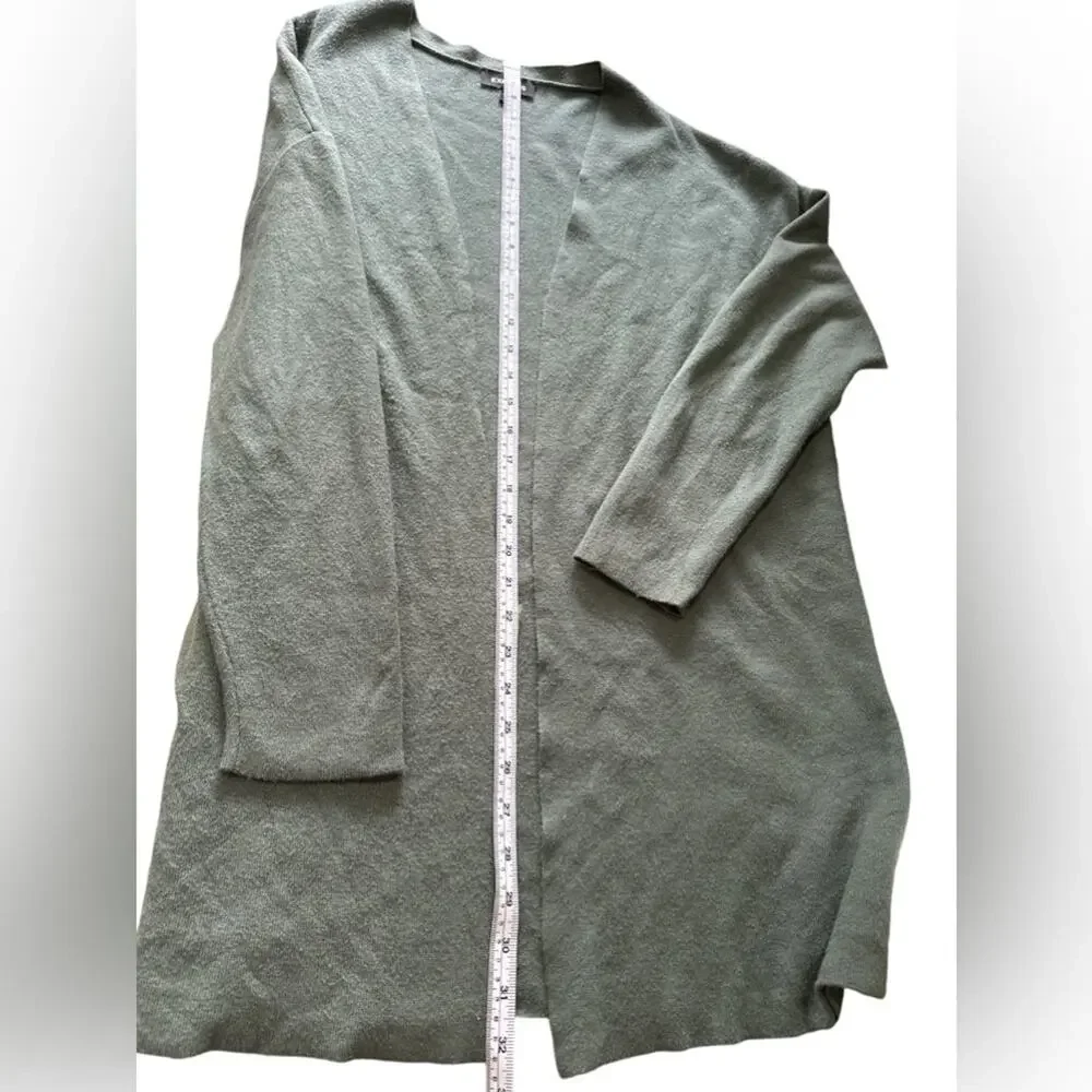 Express Cardigan Sweater Womens Large Green Open Front Long Sleeve Size M
